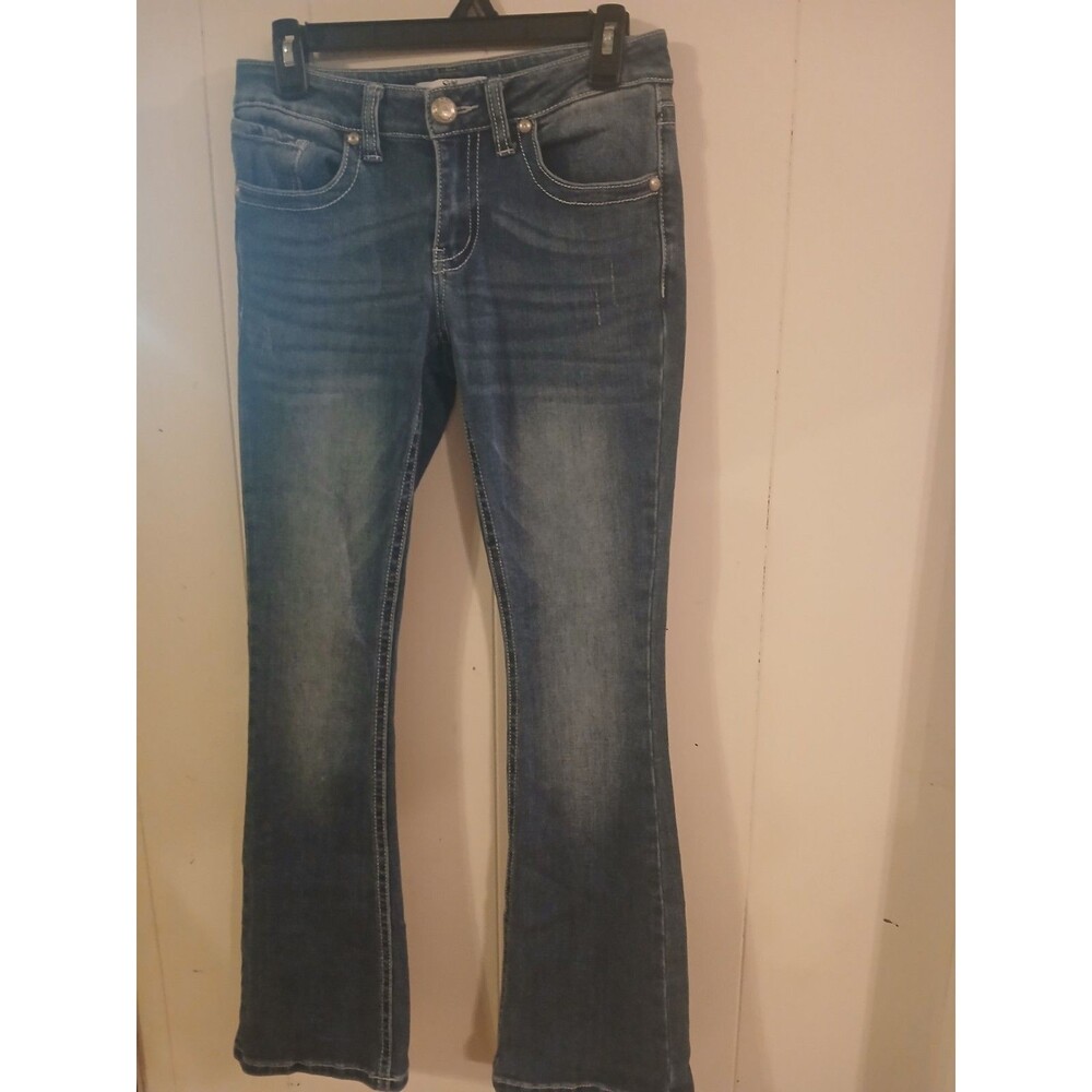 Social Butterfly Juniors Bootcut Jeans - Size 5 Western Bling
